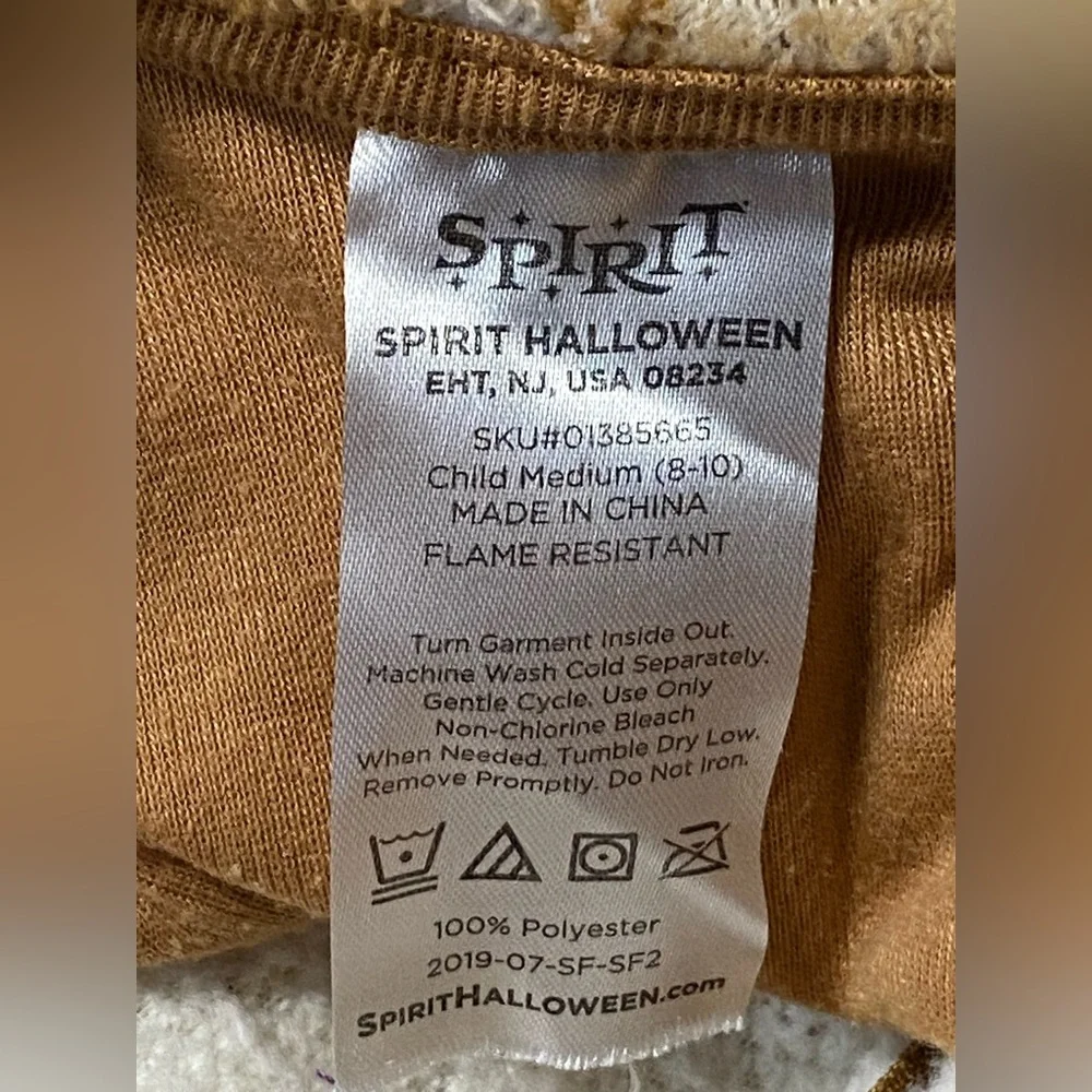 Spirit Halloween Union Suit Hooded Deer Fawn Size Child Medium (8-10) - Picture 5 of 7